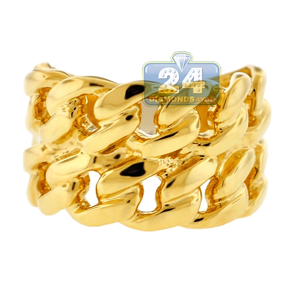 Solid 10K Yellow Gold Miami Cuban Chain / Bracelet 16mm Fancy Box