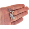Mens SI1 Diamond Praying Hands Pendant 14K Yellow Gold 0.95ct