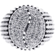 18K White Gold 1.20 ct Diamond Yin Yang Mens Ring