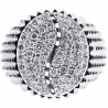 18K White Gold 1.20 ct Diamond Yin Yang Mens Ring