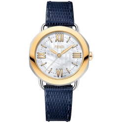 Fendi Selleria Dark Blue Leather Womens Watch F8081345A3