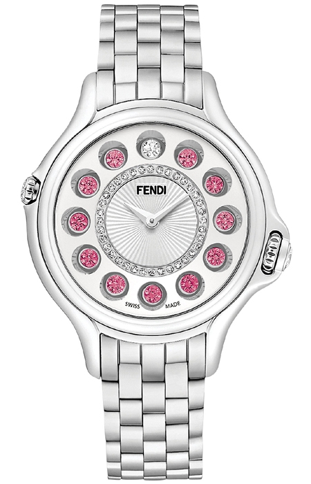 F107034000D2T05 Fendi Crazy Carats Diamond Silver Dial Watch 38mm