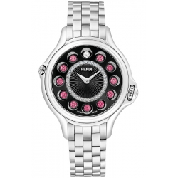 F107031000D2T05 Fendi Crazy Carats Black Diamond Dial Watch 38mm