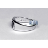 Mens Diamond Onyx Rectangle Pinky Ring 18K White Gold 0.12 ct