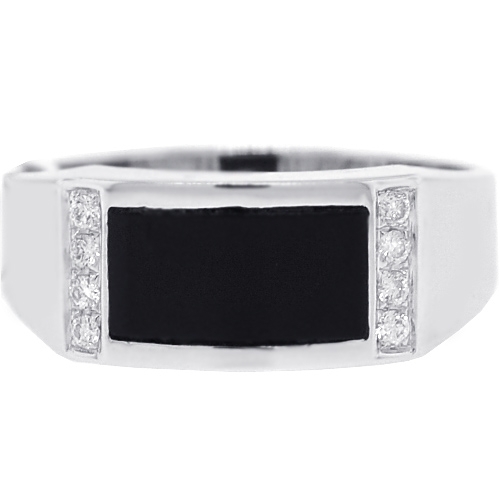 Effy Womens Genuine Black Onyx & Genuine White Sapphire Sterling Silver  Cocktail Ring - JCPenney