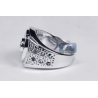 18K White Gold 0.70 ct Bezel Set Diamond Mens Ring