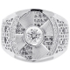 18K White Gold 0.70 ct Bezel Set Diamond Mens Ring