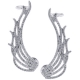 18K White Gold 1.67 ct Diamond Wing Womens Ear Crawlers