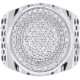 18K Two Tone Gold 1.20 ct Diamond Pave Mens Ring