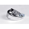 Mens Diamond Rectangle Pinky Ring 14K White Gold 1.15 ct