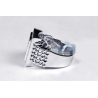 Mens Diamond Square Signet Pinky Ring 18K White Gold 1.65 ct