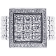 18K White Gold 1.65 ct Diamond Mens Square Ring