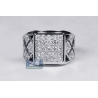 Mens Diamond Pinky Band Ring 18K White Gold 1.80 ct