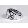Mens Diamond Pinky Band Ring 18K White Gold 1.80 ct
