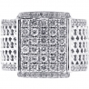 Mens Diamond Rectangle Pinky Ring 18K White Gold 1.51 Carat