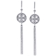 18K White Gold 0.90 ct Diamond Womens Dangle Earrings