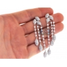 Womens Diamond Chandelier Drop Earrings 18K White Gold 6.72 ct
