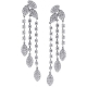 18K White Gold 6.72 ct Diamond Womens Chandelier Earrings