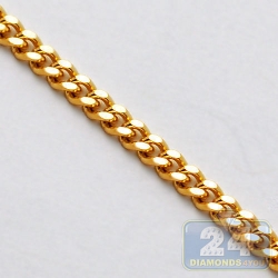 Solid 14K Yellow Gold Cuban Curb Link Mens Chain 2 mm