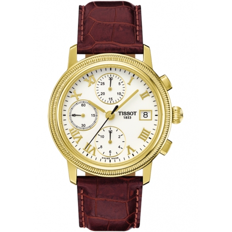Tissot Bridgeport 18K Yellow Gold Mens Watch T71.3.465.13