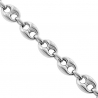 Italian 925 Silver Anchor Puff Link Mens Necklace 6.5 mm