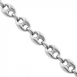Sterling Silver Men's Necklace Marina Anchor Flat Link Chain 925 Italy Wholesale