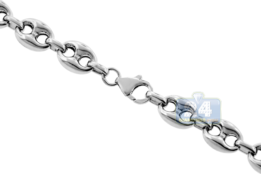 Men's Silver Puffed Anchor Chain Necklace – LynnToddDesigns