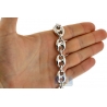 925 Sterling Silver Anchor Puff Link Mens Chain 14 mm
