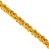 Italian 14K Yellow Gold Solid Byzantine Mens Chain 3.5 mm
