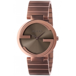 Gucci Interlocking 37 mm Brown PVD Mens Watch YA133317
