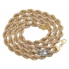 Mens Diamond Rope Chain Solid 14K Yellow Gold 26.50ct 8mm 28"