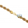 Mens Diamond Rope Chain Solid 14K Yellow Gold 26.50ct 8mm 28"