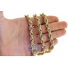 Mens Diamond Rope Chain Solid 14K Yellow Gold 26.50ct 8mm 28"