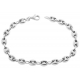 Sterling Silver Puff Mariner Anchor Mens Bracelet 6 mm 8 inches