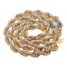 Mens Diamond Rope Chain Solid 14K Yellow Gold 72.80ct 11mm 30"