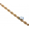 Mens Diamond Rope Chain Solid 14K Yellow Gold 72.80ct 11mm 30"
