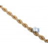 Mens Diamond Rope Chain Solid 14K Yellow Gold 72.80ct 11mm 30"