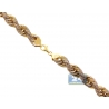 Mens Diamond Rope Chain Solid 14K Yellow Gold 72.80ct 11mm 30"