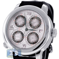 Jacob & Co World GMT Silver Dial Mens Watch GMT-6SS