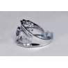 18K White Gold 2.86 ct Blue Sapphire Diamond Womens Ring
