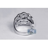 18K White Gold 2.86 ct Blue Sapphire Diamond Womens Ring
