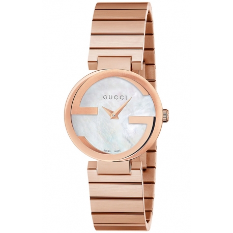Gucci Interlocking 29 mm Womens Rose Bracelet Watch YA133515