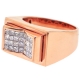 14K Rose Gold 1.25 ct Princess Diamond Mens Ring