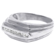 14K White Gold 0.22 ct Diamond Mens Step Ring
