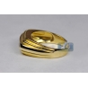 Mens Channel Diamond Step Pinky Ring 14K Yellow Gold 0.22 ct