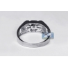 Mens Channel Set Diamond Star Band Ring 14K White Gold 0.45 ct