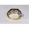 Mens Channel Set Diamond Star Band Ring 14K Yellow Gold 0.45 ct