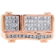 14K Rose Gold 1.14 ct Diamond Mens Rectangle Ring