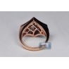 Mens Princess Diamond Square Pinky Ring 14K Rose Gold 1.37 ct