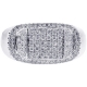 14K White Gold 0.85 ct Diamond Pave Mens Ring 